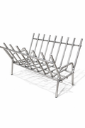 Wood or Charcoal Brazier for Barbecue in 304 Stainless Steel
